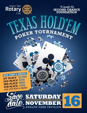 Join Us for Our 2nd Annual Texas Hold Em’ Poker Tournament