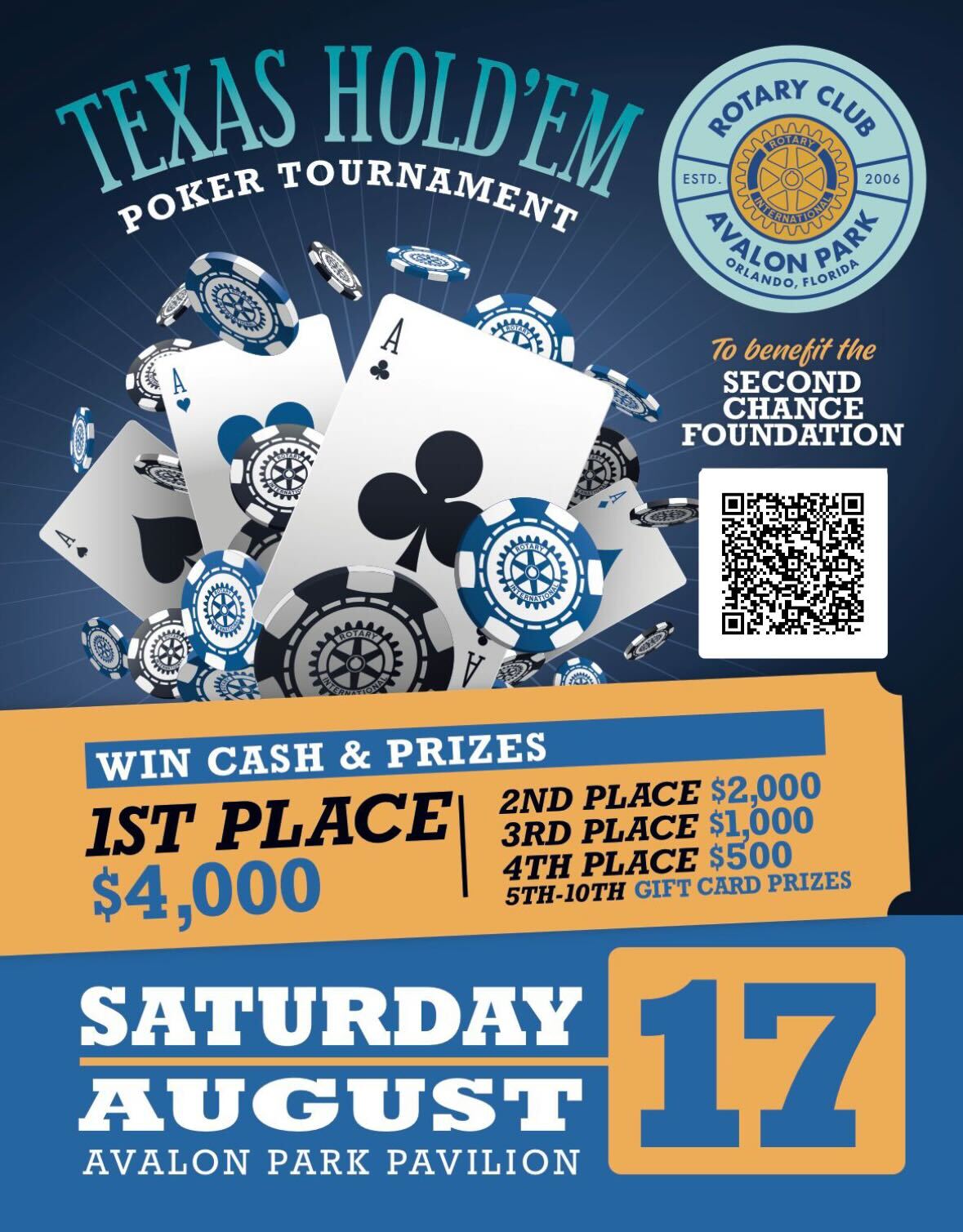 Join Us for a Poker Night to Support the Second Chance of Florida Foundation